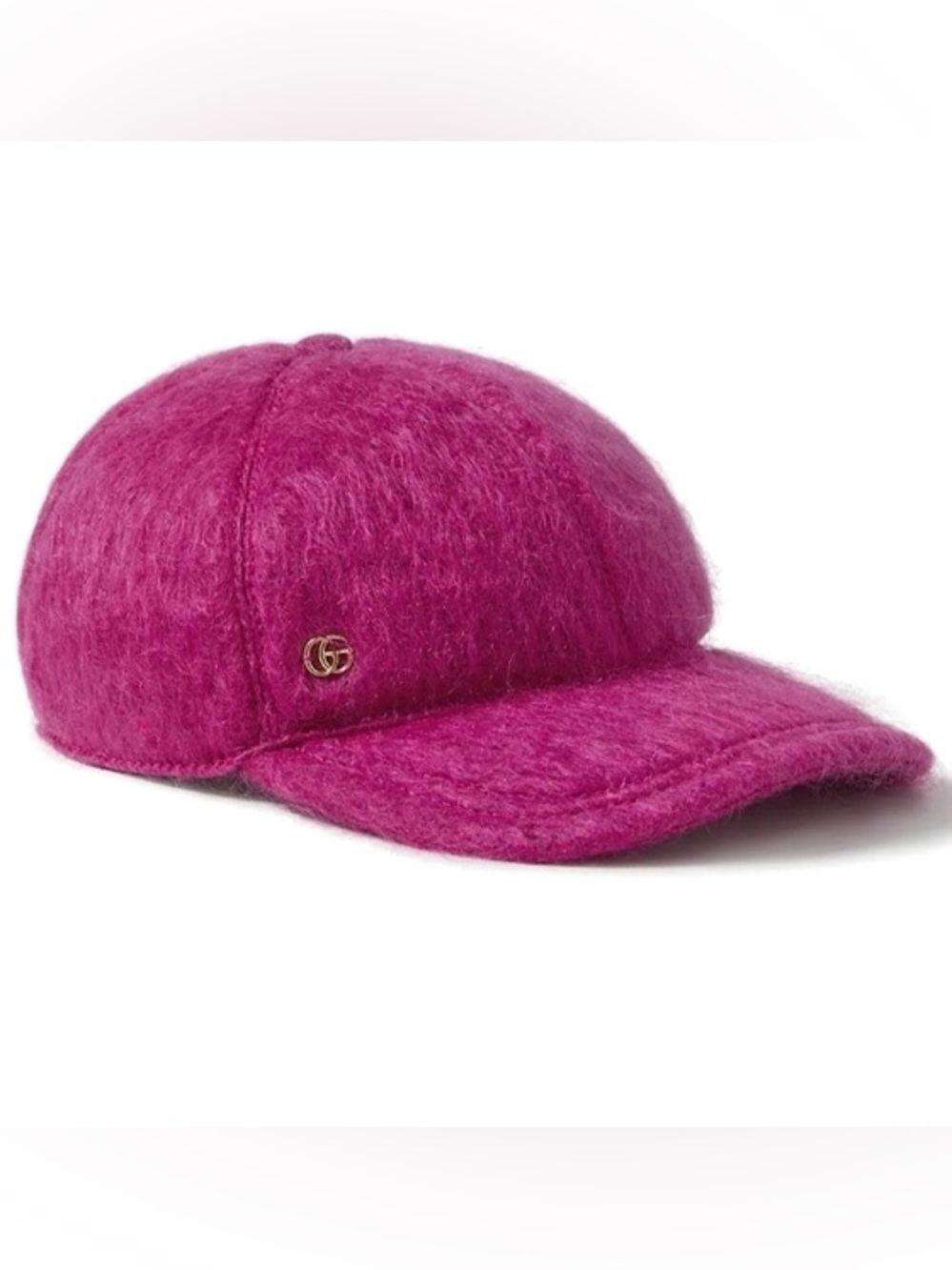 NEW Gucci fuchsia mohair Lauren baseball hat - Picture 2 of 12